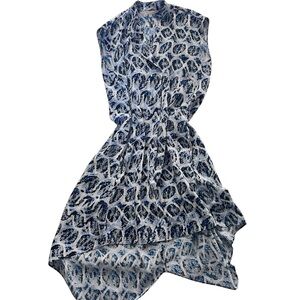 RACHEL Rachel Roy Abstract Waterfall High-Low Tunic Dress Oversized XS